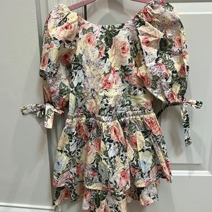 Girls puff sleeve spring dress
